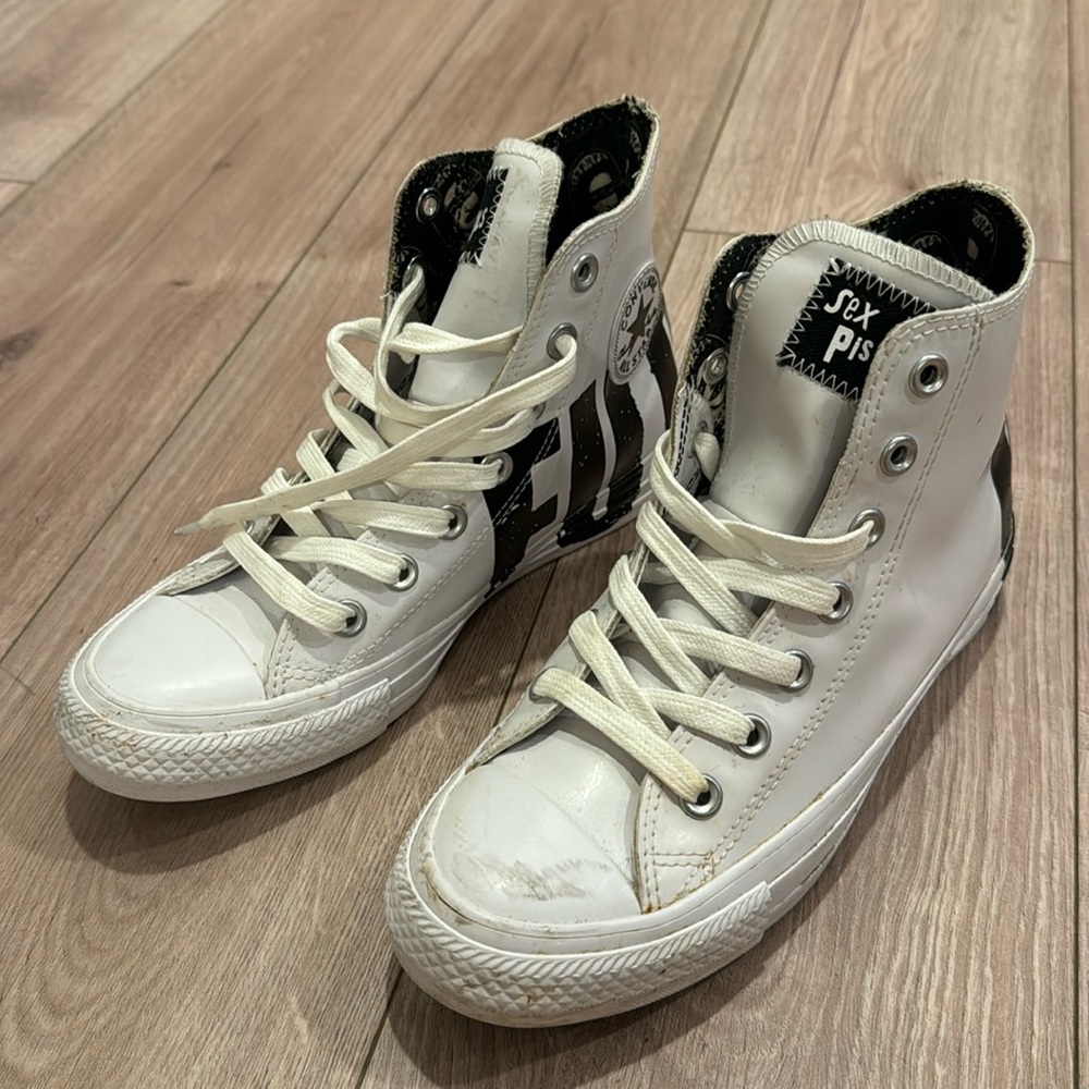 Converse Chuck Taylor All Star High x Sex Pistols White - Size 5.5 women’s